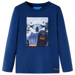 Tricou pentru copii cu mâneci lungi,, albastru jeans, 104 GartenMobel Dekor