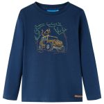 Tricou pentru copii cu mâneci lungi, bleumarin, 116 GartenMobel Dekor