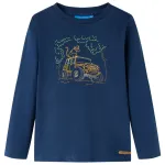 Tricou pentru copii cu mâneci lungi, bleumarin, 116 GartenMobel Dekor