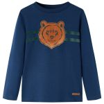 Tricou pentru copii cu mâneci lungi, bleumarin, 128 GartenMobel Dekor