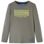 Tricou pentru copii cu mâneci lungi, kaki, 92 GartenMobel Dekor