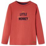 Tricou pentru copii cu mâneci lungi roșu ars 104 GartenMobel Dekor
