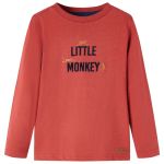 Tricou pentru copii cu mâneci lungi roșu ars 140 GartenMobel Dekor