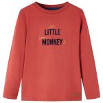 Tricou pentru copii cu mâneci lungi roșu ars 92 GartenMobel Dekor