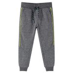 Pantaloni de trening pentru copii, gri melanj, 128 GartenMobel Dekor