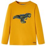 Tricou pentru copii cu mâneci lungi, ocru, 92 GartenMobel Dekor