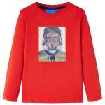 Tricou pentru copii cu mâneci lungi, roșu, 92 GartenMobel Dekor