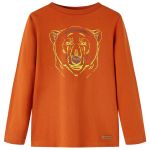 Tricou pentru copii cu mâneci lungi, ruginiu deschis, 104 GartenMobel Dekor