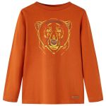 Tricou pentru copii cu mâneci lungi, ruginiu deschis, 116 GartenMobel Dekor
