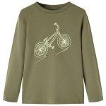Tricou pentru copii cu mâneci lungi, kaki, 92 GartenMobel Dekor
