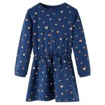 Rochie pentru copii cu mâneci lungi, bleumarin, 128 GartenMobel Dekor
