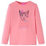 Tricou cu mâneci lungi pentru copii, roz, 116 GartenMobel Dekor