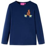 Tricou de copii cu mâneci lungi, bleumarin, 104 GartenMobel Dekor