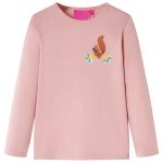 Tricou de copii cu mâneci lungi, roz deschis, 92 GartenMobel Dekor