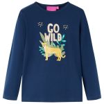 Tricou pentru copii cu mâneci lungi, bleumarin, 104 GartenMobel Dekor