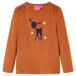 Tricou pentru copii cu mâneci lungi, coniac, 116 GartenMobel Dekor
