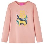 Tricou pentru copii cu mâneci lungi roz deschis 104 GartenMobel Dekor