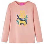 Tricou pentru copii cu mâneci lungi roz deschis 140 GartenMobel Dekor