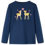 Tricou de copii cu mâneci lungi, bleumarin, 116 GartenMobel Dekor
