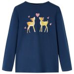 Tricou de copii cu mâneci lungi, bleumarin, 92 GartenMobel Dekor