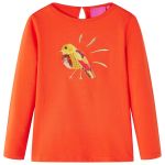 Tricou de copii cu mâneci lungi, portocaliu închis, 104 GartenMobel Dekor