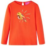 Tricou de copii cu mâneci lungi, portocaliu închis, 140 GartenMobel Dekor