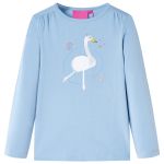 Tricou copii cu mâneci lungi, albastru deschis, 104 GartenMobel Dekor