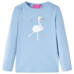 Tricou copii cu mâneci lungi, albastru deschis, 92 GartenMobel Dekor