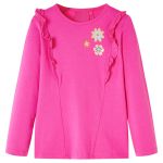 Tricou de copii cu mâneci lungi, roz închis, 92 GartenMobel Dekor
