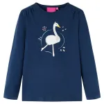 Tricou pentru copii cu mâneci lungi, bleumarin, 116 GartenMobel Dekor