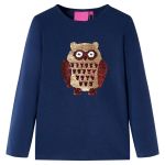 Tricou pentru copii cu mâneci lungi, bleumarin 104 GartenMobel Dekor