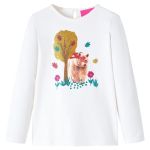 Tricou pentru copii cu mâneci lungi, ecru, 140 GartenMobel Dekor