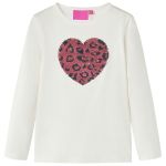 Tricou pentru copii cu mâneci lungi, ecru 116 GartenMobel Dekor