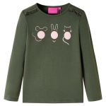 Tricou pentru copii cu mâneci lungi, kaki, 116 GartenMobel Dekor