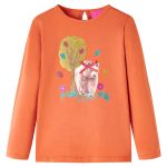 Tricou pentru copii cu mâneci lungi, portocaliu ars, 92 GartenMobel Dekor