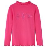Tricou pentru copii cu mâneci lungi, roz aprins, 116 GartenMobel Dekor