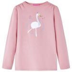 Tricou pentru copii cu mâneci lungi, roz deschis, 104 GartenMobel Dekor
