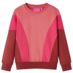 Bluzon pentru copii, color block roz și henna, 92 GartenMobel Dekor