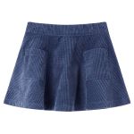 Fustă pentru copii cu buzunare, velur, bleumarin, 116 GartenMobel Dekor
