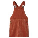 Rochie salopetă pentru copii, velur, coniac, 128 GartenMobel Dekor