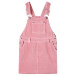 Rochie salopetă pentru copii, velur, roz deschis, 92 GartenMobel Dekor