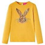 Tricou pentru copii cu mâneci lungi, ocru, 104 GartenMobel Dekor