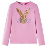 Tricou pentru copii cu mâneci lungi, roz ars, 92 GartenMobel Dekor