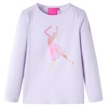 Tricou de copii cu mâneci lungi, liliac deschis, 92 GartenMobel Dekor