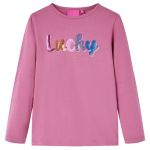 Tricou de copii cu mâneci lungi, zmeuriu, 104 GartenMobel Dekor