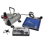 Set compresor aerograf cu 2 pistoale   GartenMobel Dekor