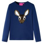 Tricou pentru copii cu mâneci lungi, bleumarin 92 GartenMobel Dekor