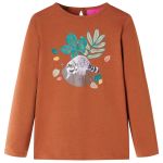 Tricou pentru copii cu mâneci lungi, coniac, 140 GartenMobel Dekor
