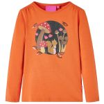 Tricou pentru copii cu mâneci lungi, portocaliu ars, 140 GartenMobel Dekor