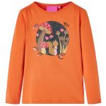 Tricou pentru copii cu mâneci lungi, portocaliu ars, 92 GartenMobel Dekor